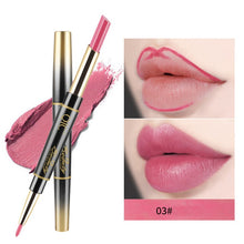 Load image into Gallery viewer, 24 Hours Long Lasting 2in1 Lipstick Fashionable Useful Waterproof Double-side Matte Lip Liner Double-end Makeup Lipstick Pencils - EssentialBoutiques 