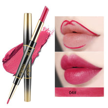 Load image into Gallery viewer, 24 Hours Long Lasting 2in1 Lipstick Fashionable Useful Waterproof Double-side Matte Lip Liner Double-end Makeup Lipstick Pencils - EssentialBoutiques 