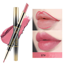 Load image into Gallery viewer, 24 Hours Long Lasting 2in1 Lipstick Fashionable Useful Waterproof Double-side Matte Lip Liner Double-end Makeup Lipstick Pencils - EssentialBoutiques 