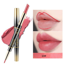 Load image into Gallery viewer, 24 Hours Long Lasting 2in1 Lipstick Fashionable Useful Waterproof Double-side Matte Lip Liner Double-end Makeup Lipstick Pencils - EssentialBoutiques 