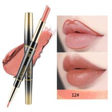 Load image into Gallery viewer, 24 Hours Long Lasting 2in1 Lipstick Fashionable Useful Waterproof Double-side Matte Lip Liner Double-end Makeup Lipstick Pencils - EssentialBoutiques 