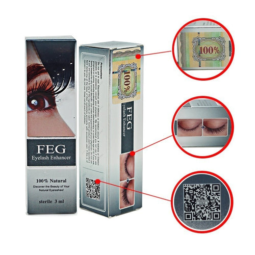 Feg Eyelash Enhancer Eyelash Serum Eyelash Growth Serum Treatment Natural Herbal Medicine Eye Lashes Mascara Lengthening Longer - EssentialBoutiques 