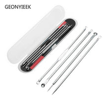 Load image into Gallery viewer, Rose Gold 4pcs/set Blackhead Comedone Acne Pimple Belmish Extractor Vacuum Blackhead Remover Tool Spoon for Face Skin Care Tool - EssentialBoutiques 