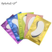 Load image into Gallery viewer, 50pairs/lot Black Patches Gel Eye Pads Eyelashes Paper Patches For Eyelash Extension Eye Tips Sticker Wraps  Makeup Tools - EssentialBoutiques 