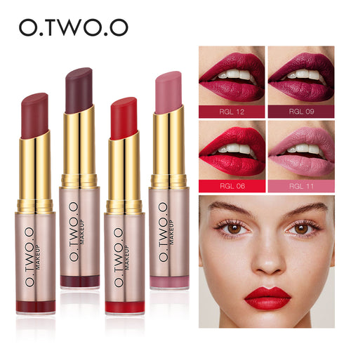 O.TWO.O Brand Makeup Lipstick Matte Organizer Popular 20 Colors Long Lasting Waterproof Nude Lipstick Matte Lip Cosmetics - EssentialBoutiques 