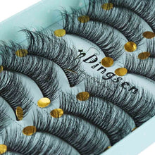 Load image into Gallery viewer, 10 Pairs 3D Soft Faux Mink Hair False Eyelashes Natural Messy Eyelash Crisscross Wispy Fluffy Lashes Extension Eye Makeup Tools - EssentialBoutiques 