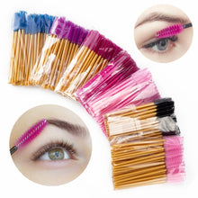 Load image into Gallery viewer, 50PCS Eyelash Brushes Eyelash Extension Brushes Disposable Eye Lash Cleaning Mascara Wands Applicator Cosmetic Makeup Tools - EssentialBoutiques 