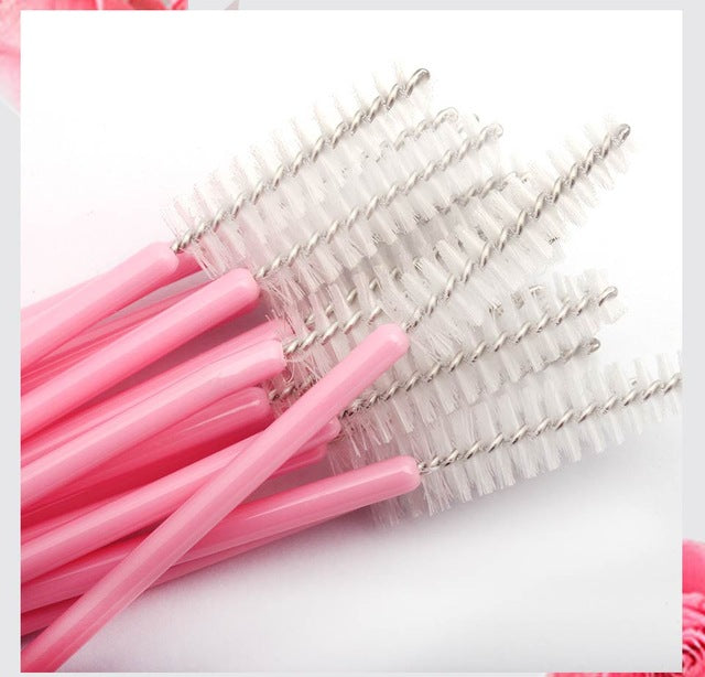 50PCS Eyelash Brushes Eyelash Extension Brushes Disposable Eye Lash Cleaning Mascara Wands Applicator Cosmetic Makeup Tools - EssentialBoutiques 