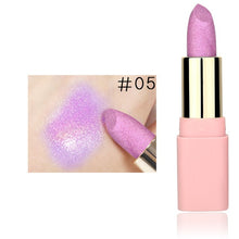 Load image into Gallery viewer, LULAA Colorful Glitter Metallic Lipstick Long Lasting Shiny Highlighter Waterproof Lip Stick Waterproof Makeup Cosmetic Lipstick - EssentialBoutiques 