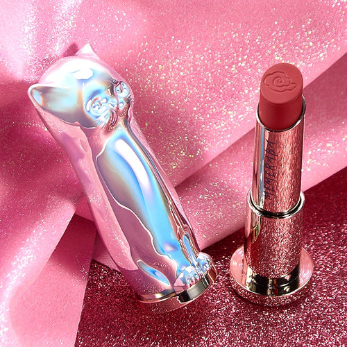 Cute Cat Shaped Matte Lipstick Long Lasting Lipsticks Nude Makeup Lip Cosmetics Velvet Red Waterproof Lipstick Korean Cosmetics - EssentialBoutiques 