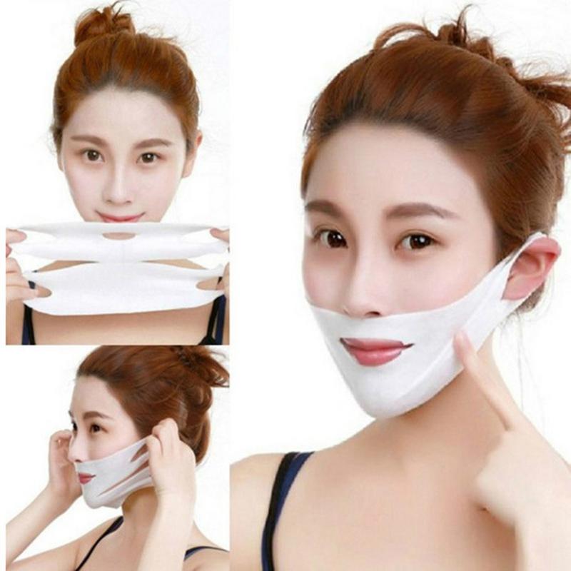 1pcs 4D Double V Face Shape Tension Firming Mask Paper Slimming Eliminate Edema Lifting Firming Thin Masseter Face Care Tool - EssentialBoutiques 