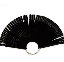 Load image into Gallery viewer, 4Color 50pcs False Nail Tips Fake Nail Art Polish Color Card Acrylic Practice Chart Palette Buckle Ring Practice Display Tools - EssentialBoutiques 