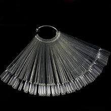 Load image into Gallery viewer, 4Color 50pcs False Nail Tips Fake Nail Art Polish Color Card Acrylic Practice Chart Palette Buckle Ring Practice Display Tools - EssentialBoutiques 