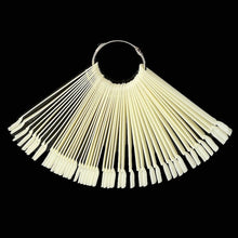 Load image into Gallery viewer, 4Color 50pcs False Nail Tips Fake Nail Art Polish Color Card Acrylic Practice Chart Palette Buckle Ring Practice Display Tools - EssentialBoutiques 