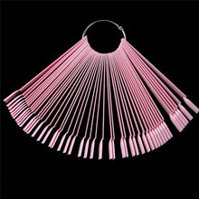 Load image into Gallery viewer, 4Color 50pcs False Nail Tips Fake Nail Art Polish Color Card Acrylic Practice Chart Palette Buckle Ring Practice Display Tools - EssentialBoutiques 