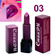 Load image into Gallery viewer, CmaaDu Metal Lipstick Shimmer Waterproof Lips Makeup Long Lasting Not Fade Glitter Lip Stick Korea Cosmetics maquiagem TSLM1 - EssentialBoutiques 