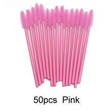 Load image into Gallery viewer, Makeup Brush Wands 50 PCS Disposable Eyelash Mascara Makeup Brush Tools Lash Extension Supplies Eyebrow Applicator Brush - EssentialBoutiques 
