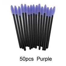 Load image into Gallery viewer, Makeup Brush Wands 50 PCS Disposable Eyelash Mascara Makeup Brush Tools Lash Extension Supplies Eyebrow Applicator Brush - EssentialBoutiques 