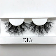 Load image into Gallery viewer, Mikiwi 25mm False Eyelashes Wholesale Thick Strip 25mm 3D Mink Lashes Custom Packaging Label Makeup Dramatic Long Mink Lashes - EssentialBoutiques 