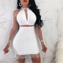Load image into Gallery viewer, wholesale 2019 summer New dress White long-sleeved gauze Sexy woman&#39;s clothing cocktail party bandage dress (H2349) - EssentialBoutiques 