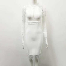 Load image into Gallery viewer, wholesale 2019 summer New dress White long-sleeved gauze Sexy woman&#39;s clothing cocktail party bandage dress (H2349) - EssentialBoutiques 