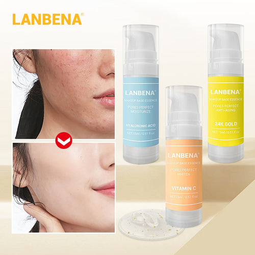 LANBENA Makeup Base Serum Primer Makeup Face Essence Shrink Pores Moisturizing And Oil-Control Brighten Face Cosmetic Skin Care - EssentialBoutiques 