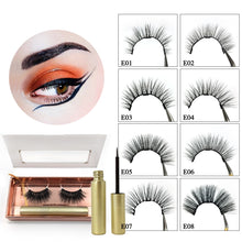Load image into Gallery viewer, Natural 3D Magnetic Eyelashes Kit Handmade False Eyelashes Cruelty Magnet Lashes Magnetic Eyeliner Makeup With Tweezers SetTSLM1 - EssentialBoutiques 