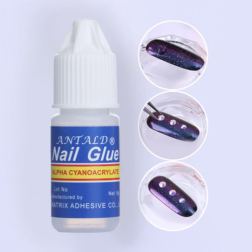 1 PC Nail Glue Fast-dry Adhesive Acrylic French Art False Tips 3D Decoration Glue Nail Rhinestone Makeup Cosmetic Tools - EssentialBoutiques 