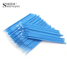 Load image into Gallery viewer, 100 PCS Disposable Makeups False Eyelashes Mini Individual lashes Applicators Mascara Brush False Eyelash Extensions Cotton Swab - EssentialBoutiques 