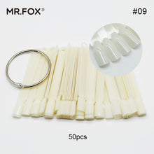 Load image into Gallery viewer, polish organizer nail art display Clear False Nails Fan Style Practice Natural Transparent Sticks Acrylic for Gel Tools MR FOX - EssentialBoutiques 