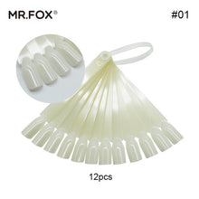 Load image into Gallery viewer, polish organizer nail art display Clear False Nails Fan Style Practice Natural Transparent Sticks Acrylic for Gel Tools MR FOX - EssentialBoutiques 