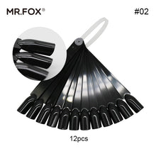 Load image into Gallery viewer, polish organizer nail art display Clear False Nails Fan Style Practice Natural Transparent Sticks Acrylic for Gel Tools MR FOX - EssentialBoutiques 