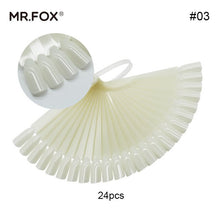 Load image into Gallery viewer, polish organizer nail art display Clear False Nails Fan Style Practice Natural Transparent Sticks Acrylic for Gel Tools MR FOX - EssentialBoutiques 