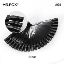Load image into Gallery viewer, polish organizer nail art display Clear False Nails Fan Style Practice Natural Transparent Sticks Acrylic for Gel Tools MR FOX - EssentialBoutiques 