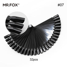 Load image into Gallery viewer, polish organizer nail art display Clear False Nails Fan Style Practice Natural Transparent Sticks Acrylic for Gel Tools MR FOX - EssentialBoutiques 