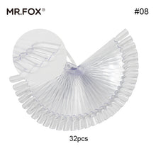 Load image into Gallery viewer, polish organizer nail art display Clear False Nails Fan Style Practice Natural Transparent Sticks Acrylic for Gel Tools MR FOX - EssentialBoutiques 