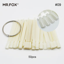 Load image into Gallery viewer, polish organizer nail art display Clear False Nails Fan Style Practice Natural Transparent Sticks Acrylic for Gel Tools MR FOX - EssentialBoutiques 