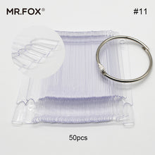 Load image into Gallery viewer, polish organizer nail art display Clear False Nails Fan Style Practice Natural Transparent Sticks Acrylic for Gel Tools MR FOX - EssentialBoutiques 