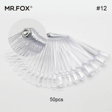 Load image into Gallery viewer, polish organizer nail art display Clear False Nails Fan Style Practice Natural Transparent Sticks Acrylic for Gel Tools MR FOX - EssentialBoutiques 