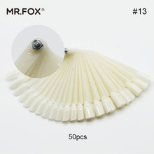 Load image into Gallery viewer, polish organizer nail art display Clear False Nails Fan Style Practice Natural Transparent Sticks Acrylic for Gel Tools MR FOX - EssentialBoutiques 