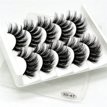 Load image into Gallery viewer, 5 Pairs Multipack 5D Soft Mink Hair False Eyelashes Handmade Wispy Fluffy Long Lashes Nature Eye Makeup Tools Faux Eye Lashes - EssentialBoutiques 