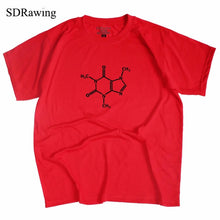 Load image into Gallery viewer, Caffeine Molecular Formula T-shirt woman Leonard Funny Tee Shirt Swag Cotton Summer T shirt The Big Bang Theory woman&#39;s clothing - EssentialBoutiques 