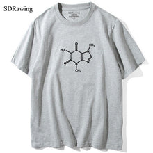Load image into Gallery viewer, Caffeine Molecular Formula T-shirt woman Leonard Funny Tee Shirt Swag Cotton Summer T shirt The Big Bang Theory woman&#39;s clothing - EssentialBoutiques 