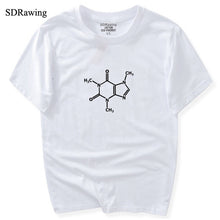 Load image into Gallery viewer, Caffeine Molecular Formula T-shirt woman Leonard Funny Tee Shirt Swag Cotton Summer T shirt The Big Bang Theory woman&#39;s clothing - EssentialBoutiques 