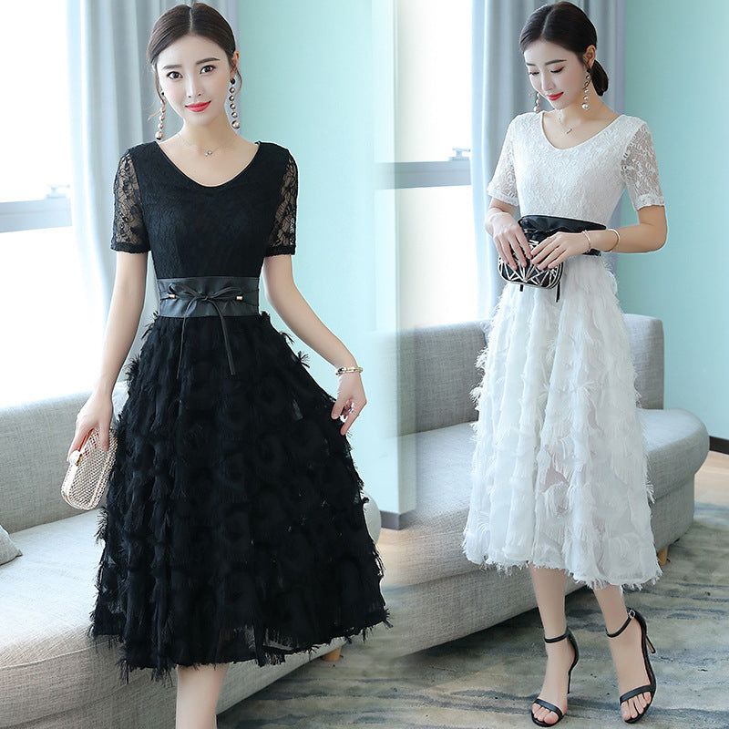 New Women's dress lace fashion breathable comfort Ms clothing slim waist Woman's gown carnival popular free shipping clothing - EssentialBoutiques 