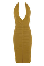 Load image into Gallery viewer, MEQEISS wholesale 2018 New dress ArmyGreen Deep V-neck Backless Celebrity sexy nightclub woman&#39;s clothing cocktail party dress - EssentialBoutiques 