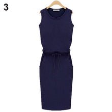 Load image into Gallery viewer, Summer Slim Fit Sleeveless Belt Pencil Solid Cherrykeke Women Dress Sexy Strap Waistcontrolled Woman&#39;s Clothing 2019 - EssentialBoutiques 