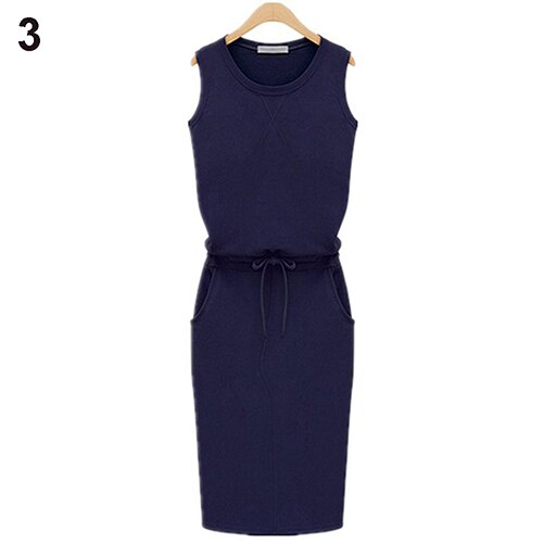 Summer Slim Fit Sleeveless Belt Pencil Solid Cherrykeke Women Dress Sexy Strap Waistcontrolled Woman's Clothing 2019 - EssentialBoutiques 