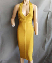 Load image into Gallery viewer, wholesale 2019 New dress ArmyGreen Deep V-neck Backless Celebrity sexy nightclub woman&#39;s clothing cocktail party dress (H2344) - EssentialBoutiques 