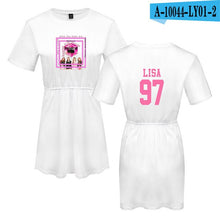 Load image into Gallery viewer, LUCKYFRIDAYF 2018 Summer Blackpink Member Jennie/Rose/Lisa Print Pop Woman&#39;s dress Cute print Fashion Women Print Sex Clothing - EssentialBoutiques 